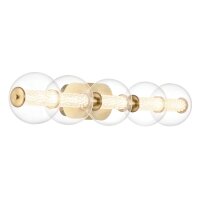 LED Wandlampe IP44 96,7 cm breit 3000 K Metall Glas Bad