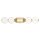 LED Wandlampe IP44 96,7 cm breit 3000 K Metall Glas Bad