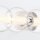 LED Wandleuchte Chrom B: 96,7 cm IP44 Kugelschirm Metall Glas