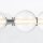 LED Wandleuchte Chrom B: 96,7 cm IP44 Kugelschirm Metall Glas