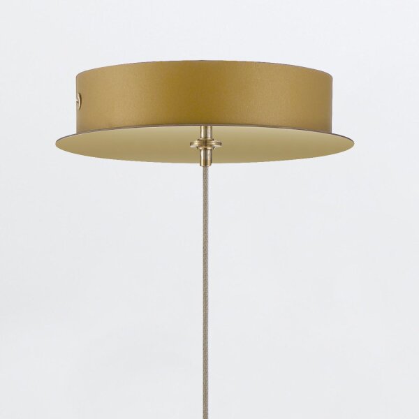 LED Hängeleuchte rund Ø 22 cm 3000 K Metall Glas Kugel