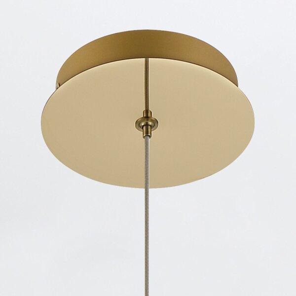 LED Hängeleuchte rund Ø 22 cm 3000 K Metall Glas Kugel