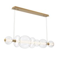 Hängelampe LED B: 142,1 cm groß Metall Glas in...