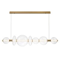 Hängelampe LED B: 142,1 cm groß Metall Glas in...