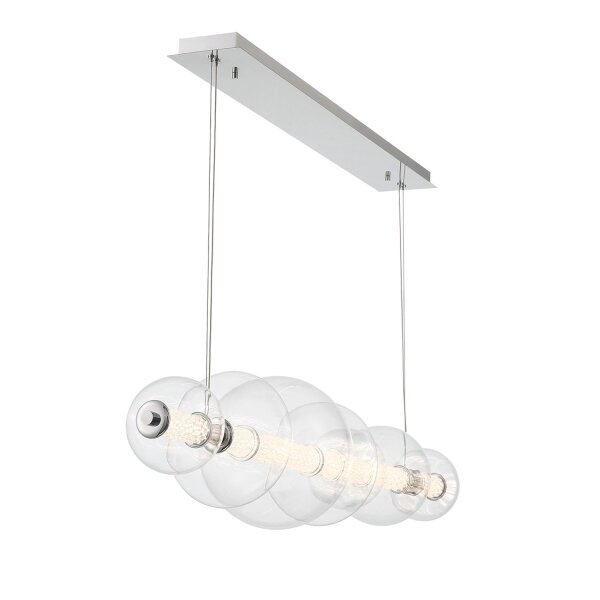 LED Hängeleuchte Metall Glas B: 142,1 cm groß Kugelschirm