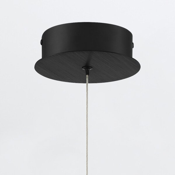 LED Hängelampe Schwarz H: max. 2,6 m Modern Metall Glas