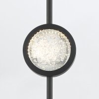 LED Hängelampe Schwarz H: max. 2,6 m Modern Metall Glas