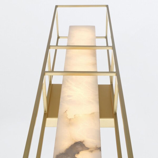 LED Wandlampe Alabaster Metall IP44 61 cm hoch 3000 K Bad