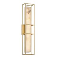 LED Wandlampe Alabaster Metall IP44 61 cm hoch 3000 K Bad