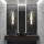 LED Wandlampe Alabaster Metall IP44 61 cm hoch 3000 K Bad