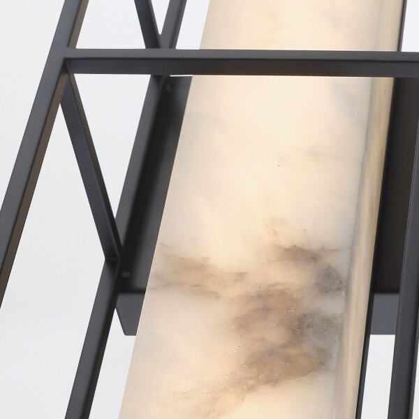 LED Wandleuchte Alabaster Metall 3000 K H: 61 cm IP44 Bad
