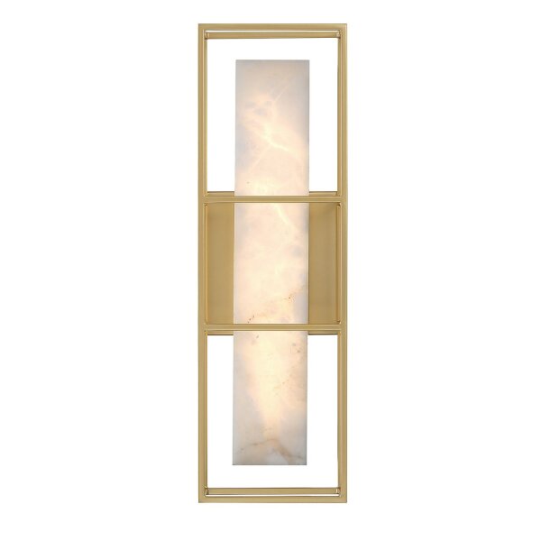 Badezimmerleuchte LED Metall Alabaster H: 40,6 cm IP44