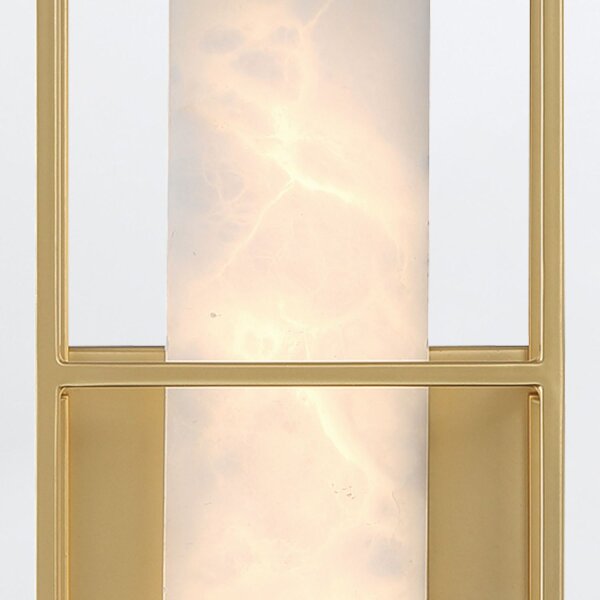 Badezimmerleuchte LED Metall Alabaster H: 40,6 cm IP44