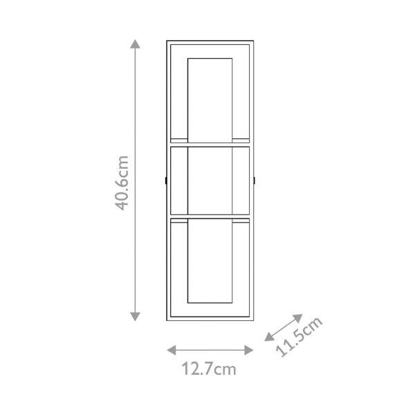 Badezimmerleuchte LED Metall Alabaster H: 40,6 cm IP44