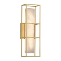 Badezimmerleuchte LED Metall Alabaster H: 40,6 cm IP44