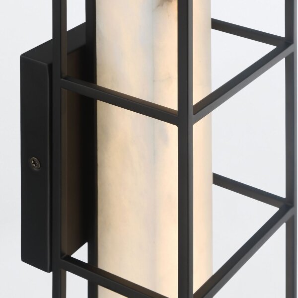LED Wandlampe Bad Alabaster Metall H: 40,6 cm IP44 3000 K