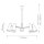 Pendelleuchte Metall 114,3 cm breit H: max. 157,7 cm