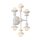 Wandlampe Weiß Antik H: 35,6 cm Metall für 6x E14 Landhaus