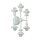Wandlampe Weiß Antik H: 35,6 cm Metall für 6x E14 Landhaus