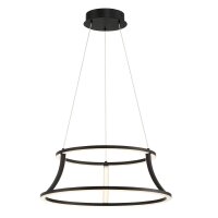 LED Hängeleuchte Schwarz Ø 52 rund Modern...