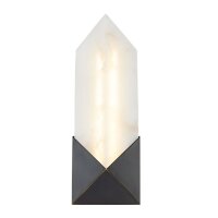 LED Wandleuchte Metall Alabaster H: 30,5 cm Bronze Antik...
