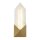 LED Wandlampe innen Alabaster Metall in Messing Antik Weiß