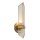 Wandleuchte Metall Glas H: 38,4 cm in Messing Antik E27