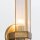 Wandleuchte Metall Glas H: 38,4 cm in Messing Antik E27