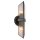Wandleuchte Art Déco H: 38,4 cm 2x E27 Metall Glas