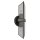 Wandleuchte Art Déco H: 38,4 cm 2x E27 Metall Glas