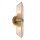 Wandlampe Glas Metall 38,4 cm hoch in Messing Antik 2x E27