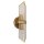 Wandlampe Glas Metall 38,4 cm hoch in Messing Antik 2x E27