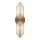Wandlampe Glas Metall 38,4 cm hoch in Messing Antik 2x E27