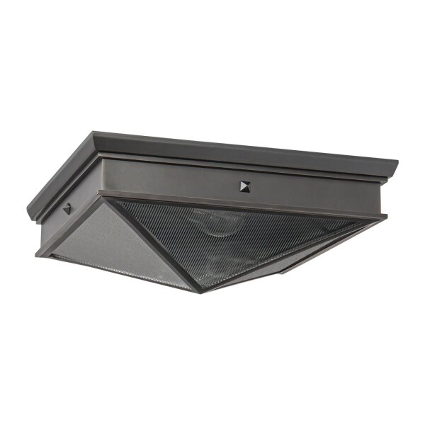Deckenleuchte innen Metall Glas 37,1 cm breit 2x E27