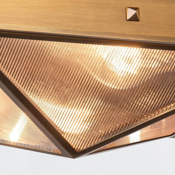 Deckenleuchte Metall Glas B: 37,1 cm 2x E27 Art Déco