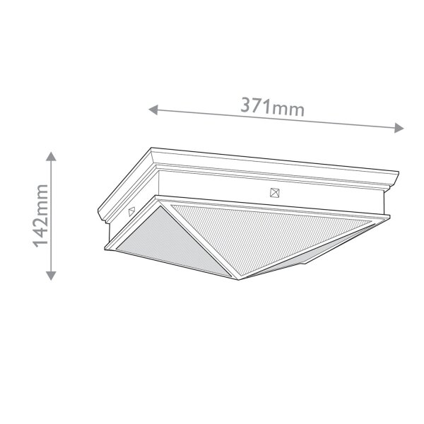 Deckenleuchte Metall Glas B: 37,1 cm 2x E27 Art Déco
