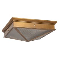 Deckenleuchte Metall Glas B: 37,1 cm 2x E27 Art Déco