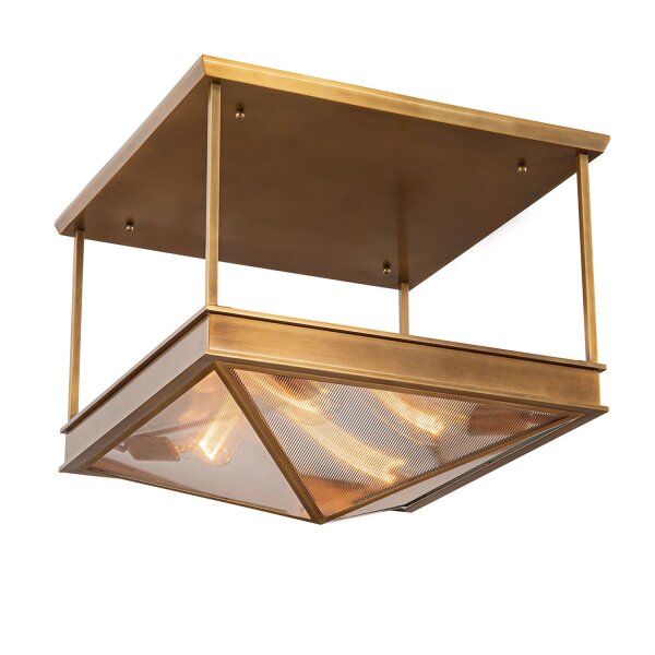 Deckenleuchte Metall Glas 48,3 cm breit 4xE17 Art Déco