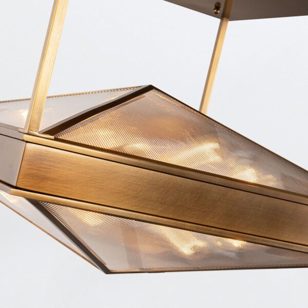 Deckenleuchte Metall Glas 48,3 cm breit 4xE17 Art Déco