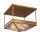 Deckenleuchte Metall Glas 48,3 cm breit 4xE17 Art Déco