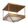 Deckenleuchte Metall Glas 48,3 cm breit 4xE17 Art Déco