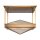 Deckenleuchte Metall Glas 48,3 cm breit 4xE17 Art Déco