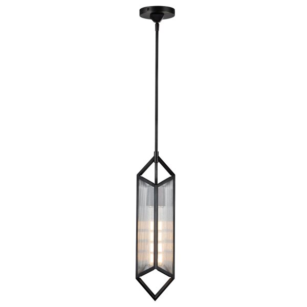 Pendelleuchte Art Déco Metall Riffelglas in Bronze Antik