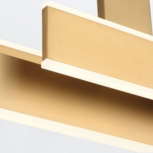 LED Pendelleuchte Metall in Gold B: 114,5 cm Modern Design