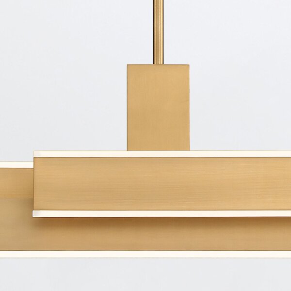 LED Pendelleuchte Metall in Gold B: 114,5 cm Modern Design
