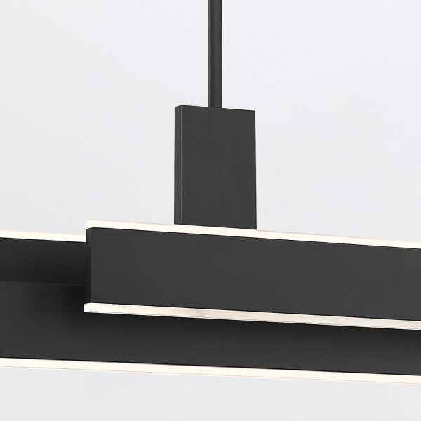 LED Hängelampe Schwarz B: 114,5 cm Metall Modern 3000K
