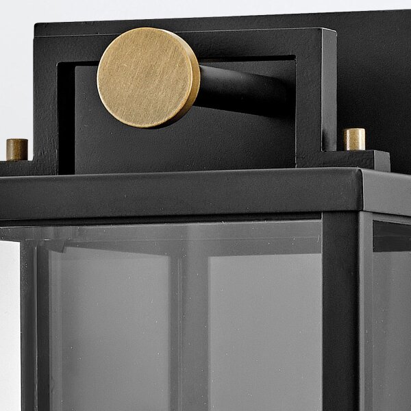 Außenleuchte Wand H: 60 cm IP44 E27 Aluminium Glas