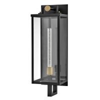 Außenleuchte Wand H: 60 cm IP44 E27 Aluminium Glas