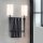 Wandlampe Schwarz Weiß 45,7 cm hoch Metall Stoff 2x E14