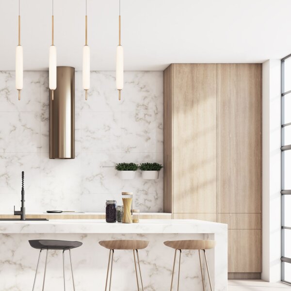LED Pendelleuchte Glas Metall B: 13 cm 3000 K 810 lm Modern